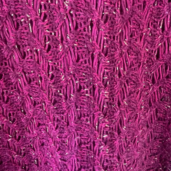 Women’s Dressbarn Open Knit Short Sleeve Sweater 14/16 - Picture 3 of 7